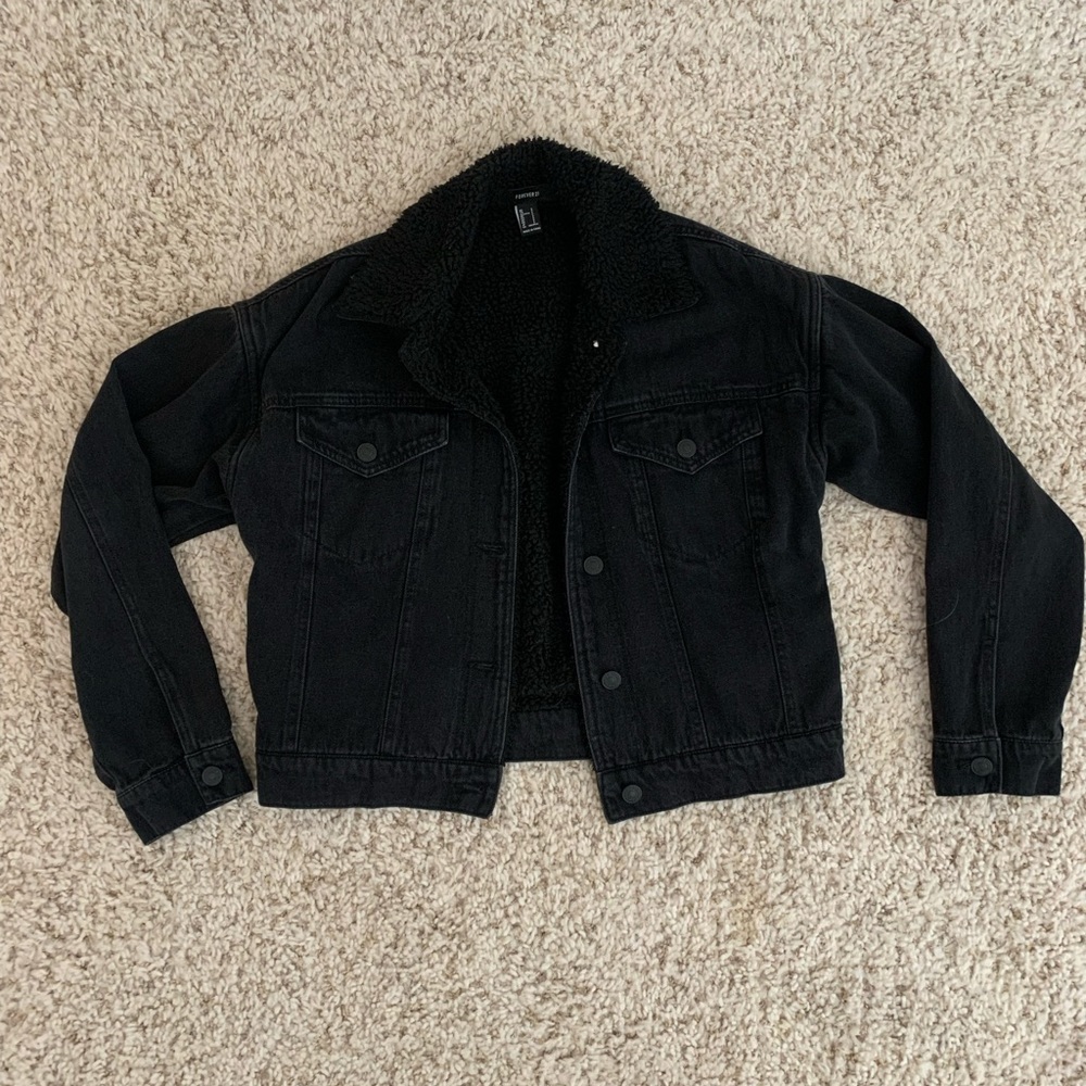 Black denim jacket